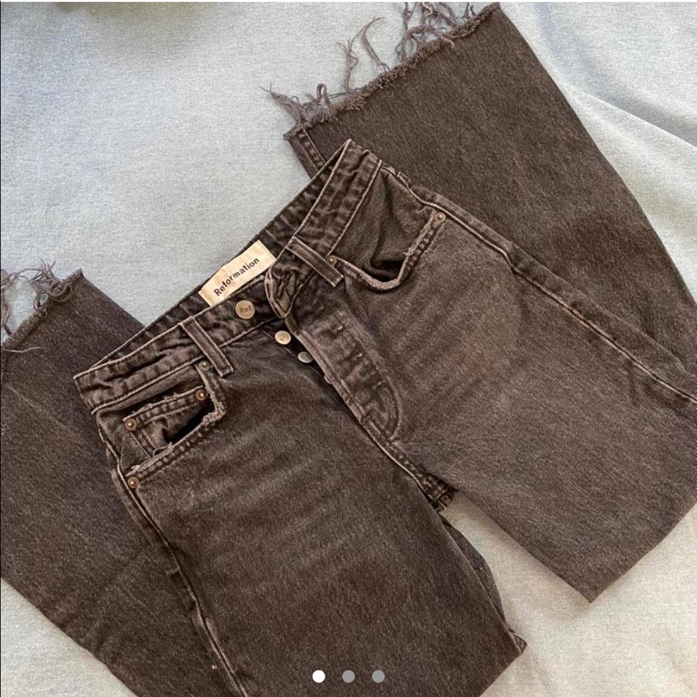 Reformation High Rise Straight Leg Jeans